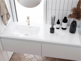 Раковина для ванной Miraggio Della 1200 L Miramarble белый 0000911