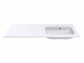 Раковина для ванной Miraggio Della 1200 R литой мрамор Miramarble белый 0000912