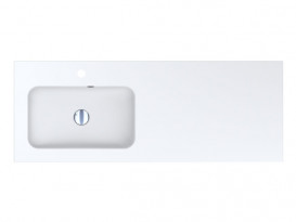 Раковина для ванной Miraggio Della 1200 L литой мрамор Miramarble белый матовый 0000913