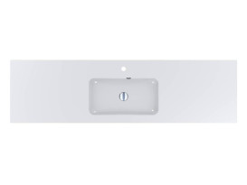 Раковина для ванної Miraggio Della 1800 180х50 см Miramarble білий глянсовий 69125566