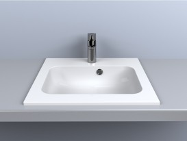 Раковина для ванной Miraggio Della 500 врезная с отверстием под смеситель белый глянцевый 0000174