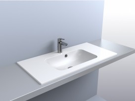 Раковина для ванной Miraggio Della 800 врезная с отверстием под смеситель белый глянцевый 0000180