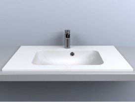 Раковина для ванной Miraggio Della 800 врезная с отверстием под смеситель белый глянцевый 0000180