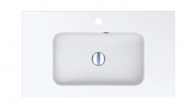 Раковина для ванной Miraggio Della 800 врезная с отверстием под смеситель белый матовый 0000181