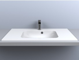 Раковина для ванної Miraggio Della 900 врізна з отвором під змішувач білий глянсовий 0000182