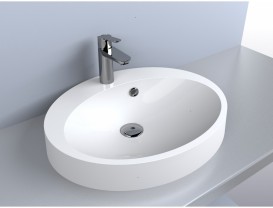 Раковина для ванной Miraggio Devon накладная с отверстием под смеситель белый глянцевый 0000648