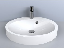 Раковина для ванной Miraggio Devon накладная с отверстием под смеситель белый глянцевый 0000648