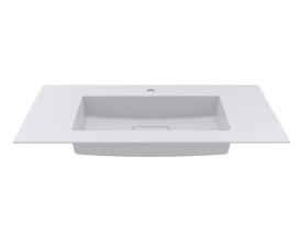Раковина для ванной Miraggio Erica 1000 100х50 см Miramarble белый глянцевый 8813491