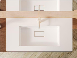 Раковина для ванной Miraggio Erica 1000 100х50 см Miramarble белый глянцевый 8813491