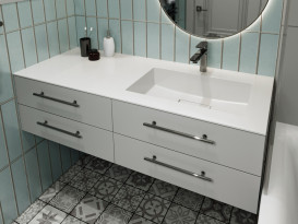 Раковина для ванной Miraggio Erica 1200 R 120х50 см Miramarble белый глянцевый 8813492