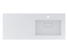 Раковина для ванной Miraggio Erica 1200 R 120х50 см Miramarble белый глянцевый 8813492