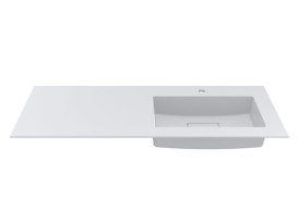 Раковина для ванной Miraggio Erica 1200 R 120х50 см Miramarble белый глянцевый 8813492