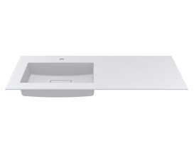 Раковина для ванной Miraggio Erica 1200 L120х50 см Mirasoft белый матовый 8813569