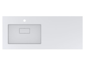 Раковина для ванной Miraggio Erica 1200 L120х50 см Mirasoft белый матовый 8813569
