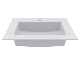 Раковина для ванної Miraggio Erica 600 60х50 см Miramarble білий глянсовий 8813410