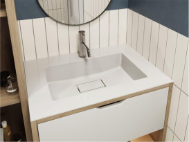 Раковина для ванной Miraggio Erica 700 70х50 см Miramarble белый глянцевый 8813351