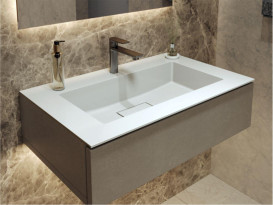 Раковина для ванной Miraggio Erica 800 80х50 см Miramarble белый глянцевый 8813354
