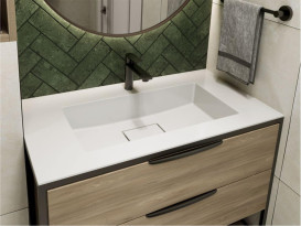 Раковина для ванной Miraggio Erica 900 90х50 см Miramarble белый глянцевый 8813490