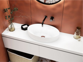 Раковина для ванной Miraggio Eva 50х32 см Miramarble белый 0000187