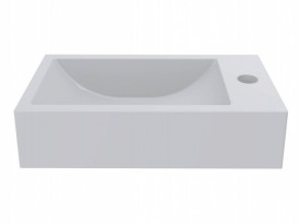 Раковина для ванної Miraggio Faro 40,8х22,7 см Miramarble білий 0000191