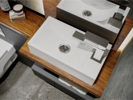 Раковина для ванной Miraggio Faro 40,8х22,7 см литой мрамор Miramarble белый 0000191