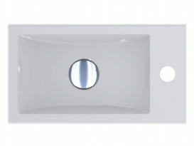 Раковина для ванной Miraggio Faro 40,8х22,7 см литой мрамор Miramarble белый 0000191