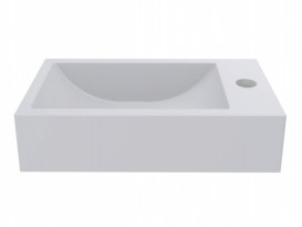 Раковина для ванної Miraggio Faro 40,8х22,7 см литий мармур Miramarble білий матовий 0000193