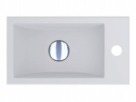 Раковина для ванної Miraggio Faro 40,8х22,7 см литий мармур Miramarble білий матовий 0000193