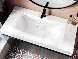 Раковина для ванной Miraggio Fly 1000 литой мрамор Miramarble белый матовый 0000734