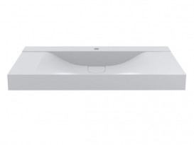 Раковина для ванной Miraggio Fly 1000 литой мрамор Miramarble белый 0000733