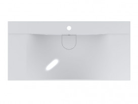 Раковина для ванной Miraggio Fly 1000 литой мрамор Miramarble белый 0000733