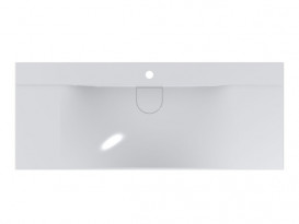 Раковина для ванной Miraggio Fly 1200 литой мрамор Miramarble белый 0000669