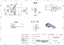 Раковина для ванної Miraggio FONTANA L 104х45 см Miramarble білий глянсовий 0000518