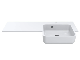 Раковина для ванной Miraggio FONTANA R 104х45 см Miramarble белый глянцевый 0000520