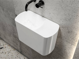 Раковина для ванної Miraggio Helix L 45х22 см Miramarble білий глянцевий 0001606