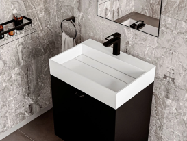 Раковина для ванной Miraggio Island 600 Miramarble белый глянцевый 0001761