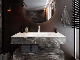 Раковина для ванной Miraggio Jessel 1000 литой мрамор Miramarble белый 0000796