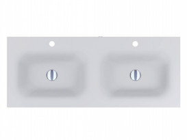 Раковина для ванной Miraggio Jessel 1100-2 двойная Mirasoft Technology белый матовый 0001093