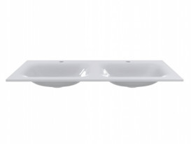 Раковина для ванной Miraggio Jessel 1100-2 двойная литой мрамор Miramarble белый 0000923