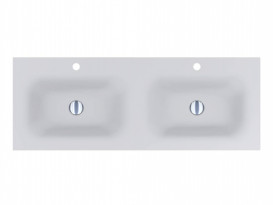 Раковина для ванной Miraggio Jessel 1200-2 двойная Mirasoft Technology белый матовый 0001094