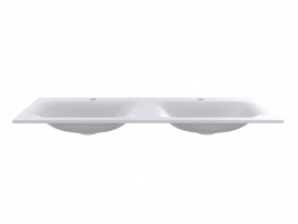 Раковина для ванной Miraggio Jessel 1200-2 двойная литой мрамор Miramarble белый матовый 0000784