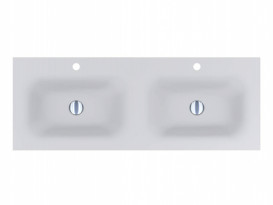 Раковина для ванной Miraggio Jessel 1200-2 двойная литой мрамор Miramarble белый матовый 0000784