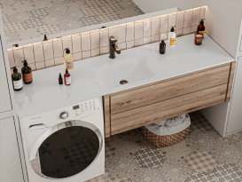 Раковина для ванной Miraggio Jessel 1800 Miramarble белый глянцевый 0002701