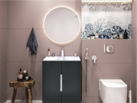 Раковина для ванной Miraggio Jessel 600 литой мрамор Miramarble белый 0000746