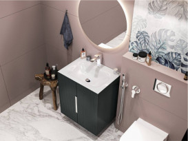 Раковина для ванной Miraggio Jessel 600 литой мрамор Miramarble белый матовый 0000747