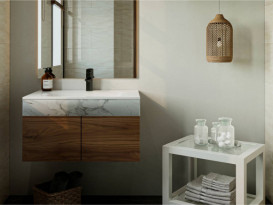 Раковина для ванной Miraggio Jessel 700 литой мрамор Miramarble белый 0000750