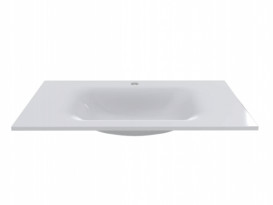 Раковина для ванної Miraggio Jessel 800 литий мармур Miramarble білий 0000748