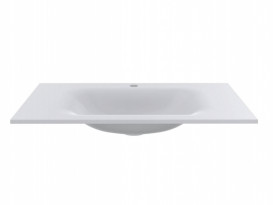 Раковина для ванної Miraggio Jessel 800 литий мармур Miramarble білий матовий 0000749