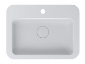 Раковина для ванної Miraggio Kelley 55х41 см литий мармур Miramarble білий матовий 0000945