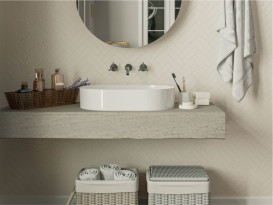 Раковина для ванной Miraggio Kira 60х40 см литой мрамор Miramarble белый 00001005